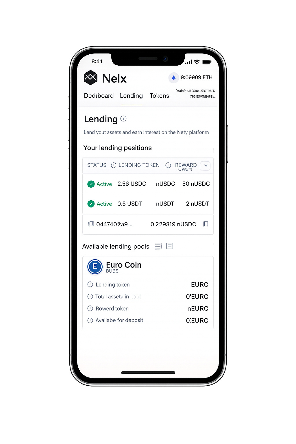 NELX Lending App Interface